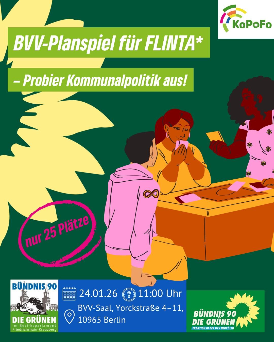 Lust auf Kommunalpolitik? BVV-Planspiel für FLINTA*