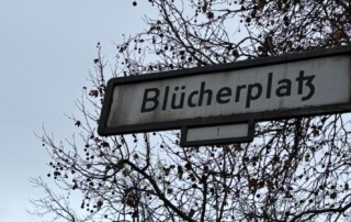 Straßenschild auf dem Blücherplatz