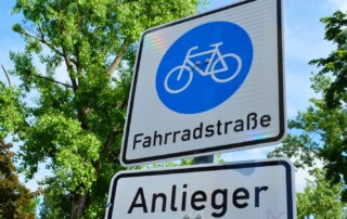 Schild für Fahrradstraße