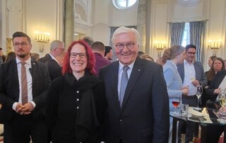 Sarah Jermutus bei Bundespräsident Steinmeier