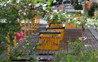 Parklets in der Bergmann Straße